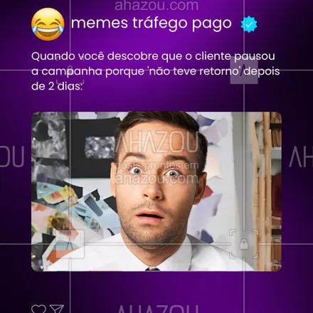 posts, legendas e frases de para whatsapp, instagram e facebook: Respira, analisa e explica de novo.
Tráfego pago não é mágica, é estratégia. E paciência também faz parte! 😂
#trafegopago #midiapaga #adsbrasil #gestaodetrafego #memedigital #vidadetraficante