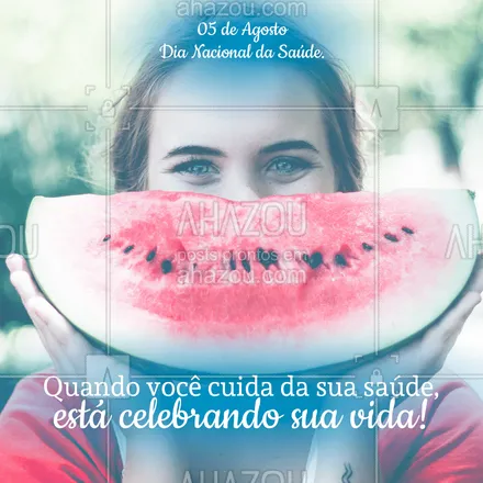 posts, legendas e frases de posts para todos para whatsapp, instagram e facebook: Uma saúde equilibrada torna uma vida feliz! 
#Saúde #ahazou #DiaMundial