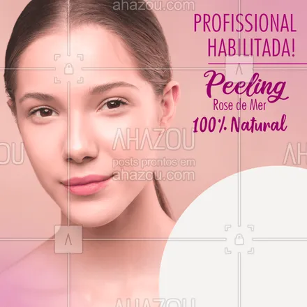 posts, legendas e frases de estética facial para whatsapp, instagram e facebook: Conte comigo para renovar sua pele com esse peeling maravilhoso e 100% natural!

Indicado para tratar:
✅ Manchas
✅ Acne
✅ Aspecto envelhecido
✅ Cicatrizes de acne
✅ Oleosidade

#peelingrosedemer #AhazouBeauty  #peeling #esteticafacial