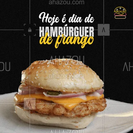 posts, legendas e frases de hamburguer para whatsapp, instagram e facebook: Que tal se deliciar com o melhor hambúrguer de frango que você já provou? Aproveite peça já o seu 😋. #artesanal #burger #burgerlovers #ahazoutaste #hamburgueria #hamburgueriaartesanal #frango #hambúrguerdefrago #sabor #qualidade
