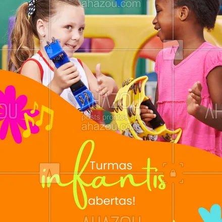 posts, legendas e frases de  para whatsapp, instagram e facebook: Desenvolvimento cognitivo + diversão! Aulas de musicalização para crianças de 4 a 10 anos com método lúdico.
📞 Vagas limitadas!
#MúsicaInfantil #AulasParaCrianças #DesenvolvimentoMusical"