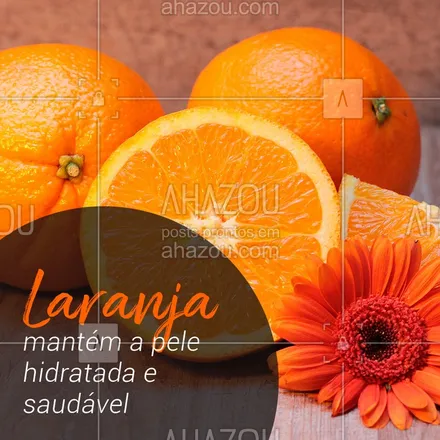 posts, legendas e frases de nutrição, saudável & vegetariano para whatsapp, instagram e facebook: Para uma pele bem cuidada, consuma laranja! #laranja #dicas #ahazou