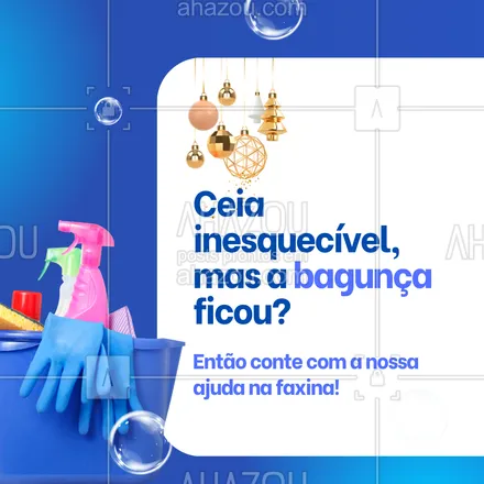 posts, legendas e frases de faxina para whatsapp, instagram e facebook: 😅 Depois de tanta diversão, a bagunça aparece, né? Mas relaxa, a gente cuida disso pra você! Enquanto você descansa, nós deixamos tudo limpinho. Marque sua faxina pós-Natal agora mesmo!