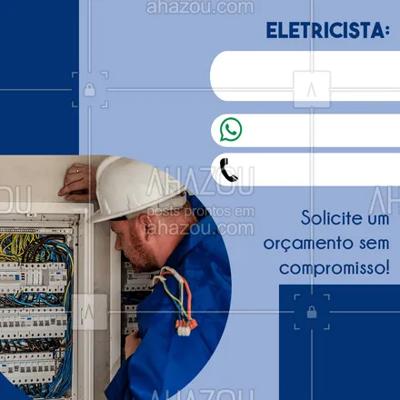 posts, legendas e frases de eletricista para whatsapp, instagram e facebook: Precisa de um eletricista? Conheça meu trabalho. #eletricista  #eletrica  #ahazou  #casa  #servicos #redessocias