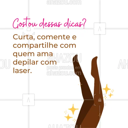 posts, legendas e frases de depilação para whatsapp, instagram e facebook: Agora ficou mais fácil evitar o sofrimento com a depilação a laser. Se você gostou, não esquece de compartilhar com outras pessoas. #depilação #dica #beleza #AhazouBeauty #saude #epilação