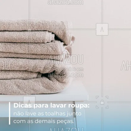 posts, legendas e frases de lavanderia para whatsapp, instagram e facebook:  Não deve-se misturar as toalhas com as roupas comuns pois estas podem soltar fios que ficarão grudados em outras roupas. ??

#lavanderia #roupas #dicas #ahazoucasa #toalhas #maquinadelavar #lavar