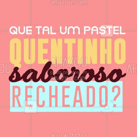 posts, legendas e frases de pastelaria  para whatsapp, instagram e facebook: Hmmm bateu vontade? #pastel #pasteis #ahazoutaste 