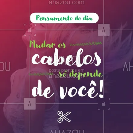 posts, legendas e frases de cabelo para whatsapp, instagram e facebook: Mas a gente pode te ajudar e muito! Agende já um horário e vamos conversar sobre o melhor tratamento para seus cabelos ! #ahazou #cabelofeminino 