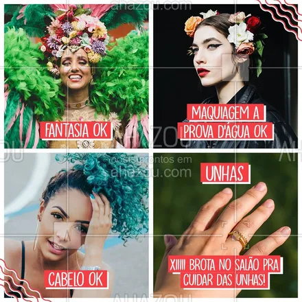 posts, legendas e frases de manicure & pedicure para whatsapp, instagram e facebook: ? Porque ninguém merece passar o carnaval escondendo as mãos no bolso! Vem finalizar esse check list ?? agende seu horário! #manicure #pedicure #unhasdegel #ahazoubeauty #beleza #carnaval2020 #beauty