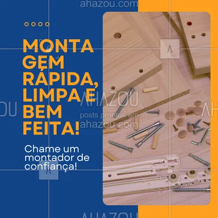 posts, legendas e frases de  para whatsapp, instagram e facebook: Montagem sem complicação!
Seja guarda-roupa, estante ou mesa, eu monto tudo com segurança e agilidade. 🔨
📲 Me chame no WhatsApp e garanta seus móveis prontos hoje mesmo!
#montadordemoveis #moveis #montagemdemoveis #montagemrapida #moveisplanejados #servicosresidenciais #montagemprofissional #montador #decoracao #servicos