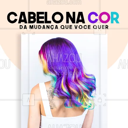 posts, legendas e frases de cabelo para whatsapp, instagram e facebook: Renovar o visual faz bem pra autoestima! Se joga nas cores ?
#hairstylist #colorimetria #bandbeauty #ahazou #beautyhair