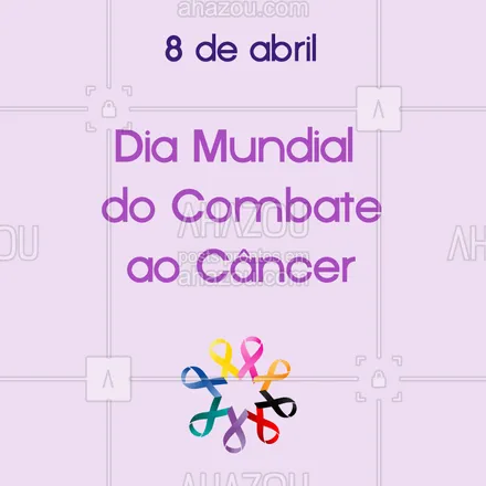 posts, legendas e frases de posts para todos, assuntos variados de Saúde e Bem-Estar para whatsapp, instagram e facebook: A conscientização nos torna mais fortes! #8deabril #oitodeabril #diamundialdocombateaocancer #combateaocancer #diganaoaocancer #semcancer #ahazou #cancerfree #care #cuidados #conscientizacao #saude #takecare