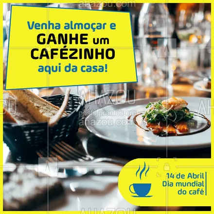 posts, legendas e frases de à la carte & self service para whatsapp, instagram e facebook: Quem não ama um cafezinho, em? Bora garantir o seu! ?
#ahazoutaste #food #diadocafe #delicia