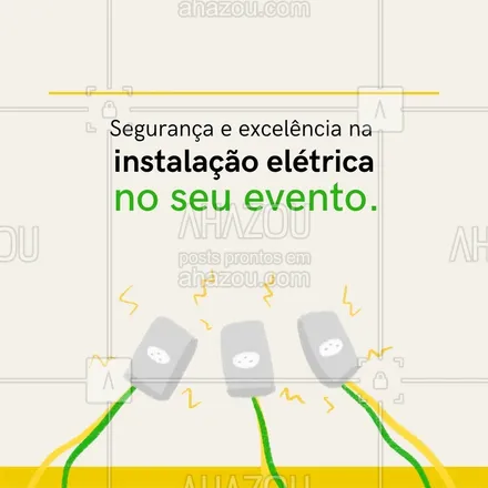 posts, legendas e frases de eletricista para whatsapp, instagram e facebook: Fique tranquilo sabendo que seu evento está seguro e preparado para receber seus convidados. Entre em contato 📞 (inserir número) e agende seu horário! #eletricidade #eletrica #eletricista #serviço #serviços #AhazouServiços #instalação #manutençao