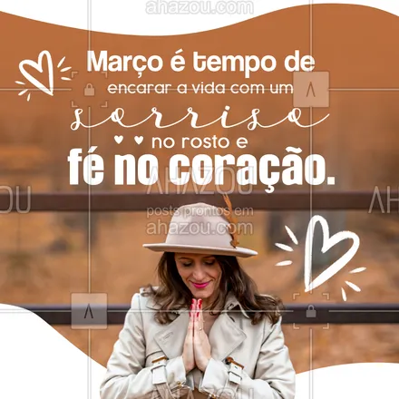 posts, legendas e frases de igrejas & espiritualidade cristã para whatsapp, instagram e facebook: Nesse novo ciclo que está começando, tenha fé, perseverança e entregue sua vida nas mãos do Senhor! Bênçãos, maravilhas e vitórias te aguardam nos próximos 31 dias de março. #AhazouFé #biblia  #Cristo  #culto  #Deus  #versiculo  #motivacional #JesusCristo  #oração 