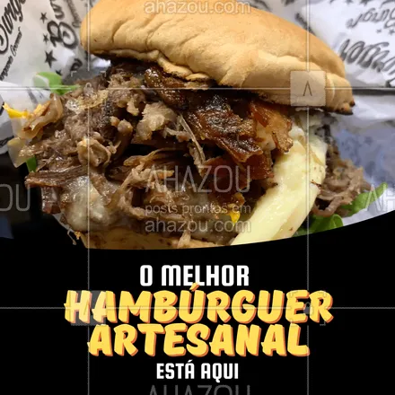 posts, legendas e frases de hamburguer para whatsapp, instagram e facebook: Venha experimentar nosso hambúrguer artesanal.
Você nunca mais vai esquecer esse sabor.
Faça o seu pedido!
#ahazoutaste #artesanal  #burger  #burgerlovers  #hamburgueriaartesanal  #hamburgueria 