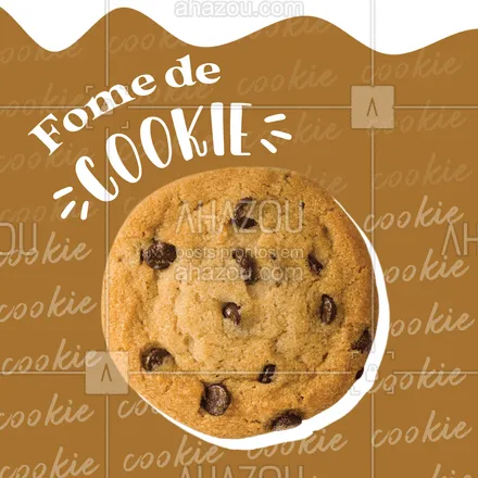 posts, legendas e frases de padaria, confeitaria, cafés, comidas variadas para whatsapp, instagram e facebook: É com os cookies que você mata a vontade de comer um docinho! #cookie #doce #ahazoutaste #confeitaria #doces 