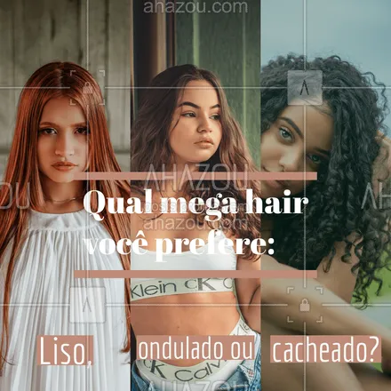 posts, legendas e frases de cabelo para whatsapp, instagram e facebook:  Venha escolher qual fica mais lindo para você! Aqui nós temos o estilo que você desejar e temos a certeza que você vai arrasar por aí com um lindo mega hair. #Convite #MegaHair #AhazouBeauty #Beleza #Mega #Hair 