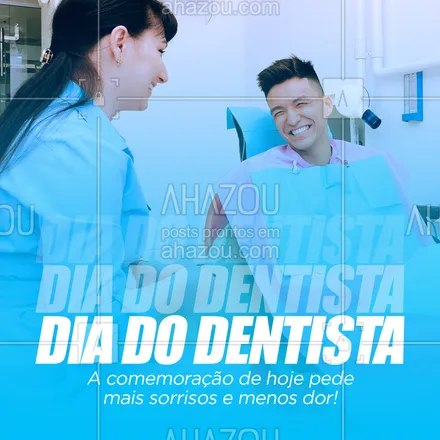 posts, legendas e frases de odontologia para whatsapp, instagram e facebook: Toda nossa gratidão nesse dia especial. É graças aos nossos dentistas que podemos deixar toda dor de dente de lado e sorrir mais! #AhazouSaude #bemestar  #odonto  #odontologia  #saude #diadodentista #dentista #frase 
