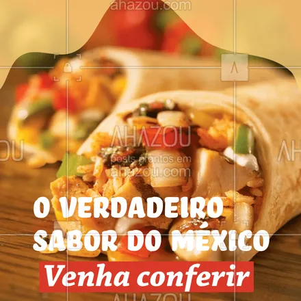 posts, legendas e frases de cozinha mexicana para whatsapp, instagram e facebook: O sabor que te leva diretamente ao México, sem sair de casa #sabores #ahazoutaste #comidamexicana #texmex 