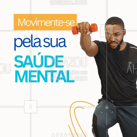 posts, legendas e frases de para whatsapp, instagram e facebook: Exercícios físicos liberam endorfina, o hormônio do bem-estar. Mesmo uma caminhada curta pode melhorar seu humor.
#ExercícioFísico #MenteSaudável #BemEstar