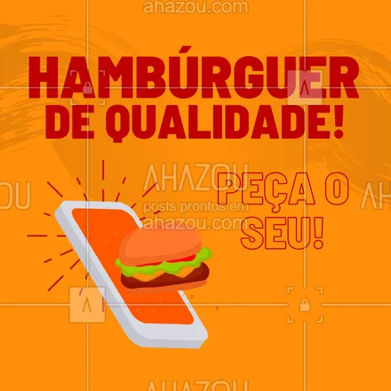 posts, legendas e frases de hamburguer para whatsapp, instagram e facebook: Hoje o dia pede um bom hambúrguer! ?? 
#Burger #Hamburguer #Carrosselahz #ahazoutaste  #burgerlovers #hamburgueria