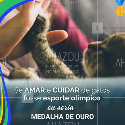 posts, legendas e frases de assuntos variados de Pets para whatsapp, instagram e facebook: Quando o assunto é cuidar do seu gatinho eu sou medalha de ouro 🥇.

Então aproveite para ficar tranquilo sabendo que seu amigo está em boas mãos. Entre em contato e agende um horário.

#AhazouPet #cats #dogs #petlovers #petsofinstagram #cuidadopet #olímpiadas2024