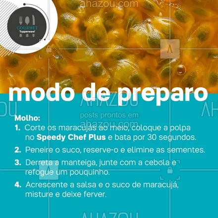 posts, legendas e frases de tupperware para whatsapp, instagram e facebook: Que tal começar a semana com o pé direito e preparar essa receita de dar água na boca para o almoço? 😋  Arraste para o lado e confira o passo a passo! #ahazourevenda #ahazoutupperware