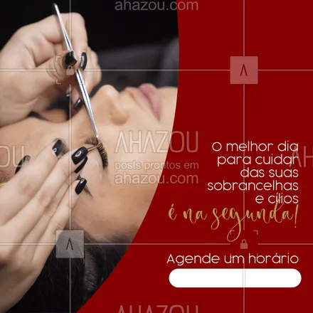 posts, legendas e frases de cílios & sobrancelhas para whatsapp, instagram e facebook: Comece a sua semana em ótimo estilo, agende já uma sessão! 🥰  #AhazouBeauty #beauty  #beleza  #cílios  #designdesobrancelha  #designerdesobrancelha  #lashes  #lovelashes  #sobrancelha  #sobrancelhas 