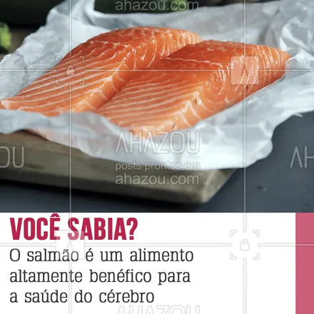 posts, legendas e frases de cozinha japonesa para whatsapp, instagram e facebook: Quem aí ama um salmãozinho? Saiba que além de delicioso, esse peixe tem qualidades benéficas para a saúde! #salmao #ahazou #comidajaponesa