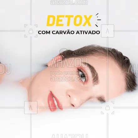 posts, legendas e frases de estética facial para whatsapp, instagram e facebook: A máscara detox com carvão ativado é uma ótima forma para retirar impurezas da pele e controlar a oleosidade. Ele tem ação revigorante que remove sinais, e limpa todos os resíduos acumulados na pele. Além disso, é rico em minerais e tem ação oxigenante e remineralizante. #oleosidade #detoxfacial #ahazouestetica
