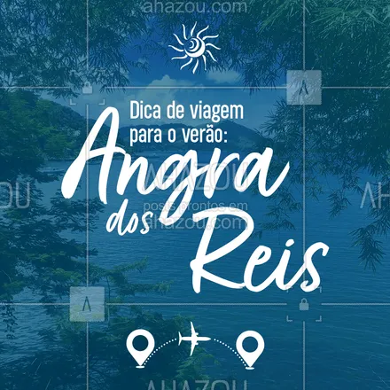 posts, legendas e frases de agências & agentes de viagem para whatsapp, instagram e facebook: Pertinho da cidade do Rio de Janeiro, Angra dos Reis oferece paisagens de tirar o fôlego, dezenas de passeios e praias encantadoras. Aproveite esse verão para conhecer o local e se apaixonar pela beleza natural. Entre em contato conosco para saber mais sobre nossos pacotes. 😉 #AhazouTravel #agenciadeviagens #agentedeviagens #trip #viagem #viageminternacional #viagempelobrasil #AhazouTravel 