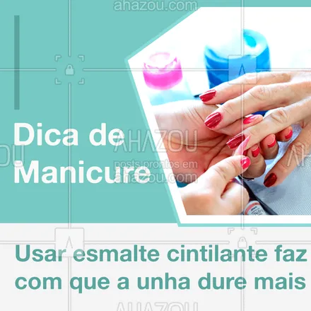posts, legendas e frases de manicure & pedicure para whatsapp, instagram e facebook: É uma boa opção na hora de passar esmalte clarinho. #manicure #ahazouapp #unhas #ahazou 