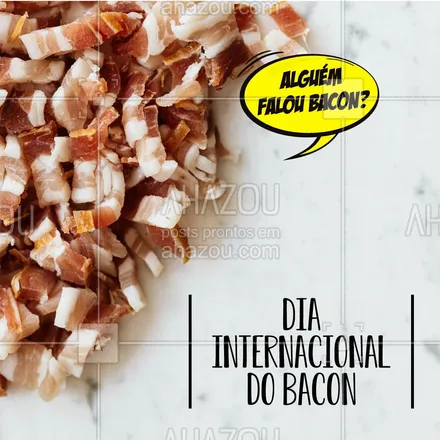 posts, legendas e frases de hamburguer para whatsapp, instagram e facebook: Hoje é dia de celebrar o Dia Internacional do Bacon. Então que tal provar um de nossos burgers com MUITO bacon? ?? .
(Inserir nome do Restaurante) ☎️(inserir contato para pedidos/delivery) ?(inserir endereço) ⏰(inserir horário de funcionamento) #DiaInternacionaldoBacon #DiadoBacon #Bacon #AhazouTaste #Gastronomia #Hamburguer #Burger #ahazoutaste 
