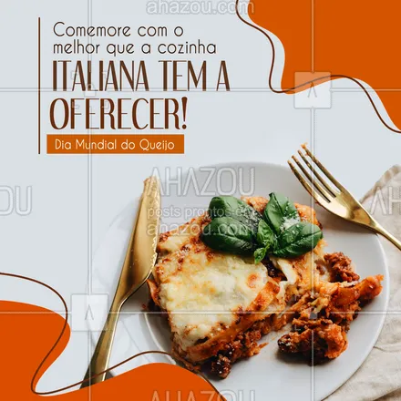 posts, legendas e frases de cozinha italiana para whatsapp, instagram e facebook: A combinação de massa e queijo é, sem dúvidas, inigualável. Por isso a cozinha italiana é uma ótima oportunidade de comemorar o Dia Mundial do Queijo, porque o que não faltam são pratos e molhos especiais para tornar o momento único. Venha conhecer nosso cardápio!
#ahazoutaste #comidaitaliana  #cozinhaitaliana  #italianfood  #italy  #massas  #pasta  #restauranteitaliano 