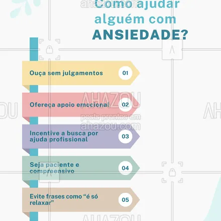 posts, legendas e frases de saúde mental para whatsapp, instagram e facebook: Apoiar alguém com ansiedade requer empatia e paciência. Pequenos gestos podem fazer toda a diferença. 💙
#Ansiedade #ApoioEmocional #SaúdeMental #BemEstar
