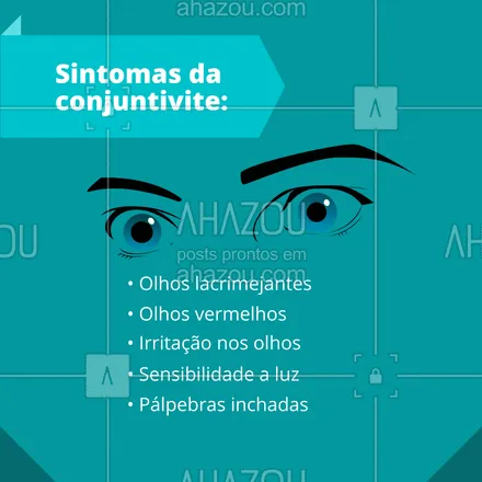 posts, legendas e frases de óticas  para whatsapp, instagram e facebook: Os sintomas variam de acordo com o tipo de conjuntivite. Por isso, a qualquer sinal de sintoma de conjuntivite, procure ajude profissional. 🩺 #conjuntivite #olhos  #AhazouÓticas #otica  #oticas  #oculosdesol  #oculosdegrau  #oculos 