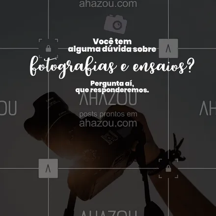 posts, legendas e frases de fotógrafos & estúdios de fotografia para whatsapp, instagram e facebook: Sabe aquelas perguntas que sempre teve curiosidade ou dúvidas sobre as fotografias e ensaios, mas ninguém nunca respondeu? Então, pode nos perguntar que responderemos tudo. #enquete #ahazoufotografia #fotografia #ensaio  #colorahz