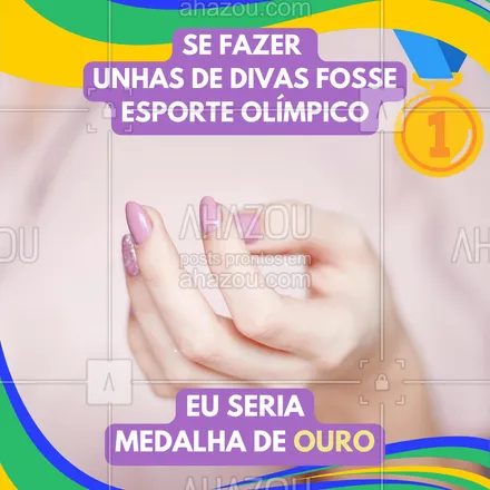 posts, legendas e frases de manicure & pedicure para whatsapp, instagram e facebook: Quer arrasar as unhas da semana?

Então agende já o seu horário para um tratamento digno de medalha de ouro 🥇.

#AhazouBeauty #beleza #manicure #pedicure #unhas #unhasdehoje #olímpiadas2024 