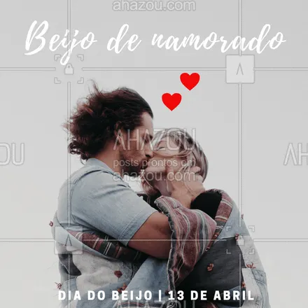 posts, legendas e frases de posts para todos para whatsapp, instagram e facebook: Tem beijo melhor do que o do nossos namorado(a)? ?❤️️ #beijo #diadobeijo #13deabril #ahazou #abril #namorado #beijodenamorado #amor