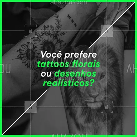 posts, legendas e frases de estúdios, tatuadores & body piercer para whatsapp, instagram e facebook: E aí, quais são as suas preferidas? 🤔
#tattoos #tattoo #AhazouInk  #tattoofloral #estudiodetattoo
