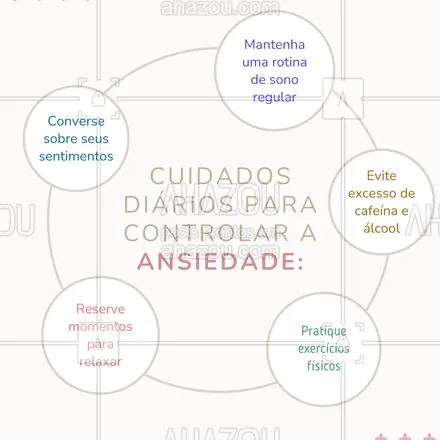 posts, legendas e frases de saúde mental para whatsapp, instagram e facebook: Pequenas mudanças no dia a dia podem fazer uma grande diferença no controle da ansiedade. Cuide de você! 💪✨
#Ansiedade #CuidadosDiários #SaúdeMental #BemEstar