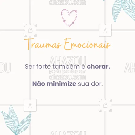 posts, legendas e frases de saúde mental para whatsapp, instagram e facebook: Você tem o direito de sentir, de sofrer e de buscar ajuda.
Ser forte não é engolir tudo em silêncio. É ter coragem de olhar para dentro e enfrentar os traumas.
✨ Sua dor é legítima. Sua cura é possível. #traumasemocionais #validesuassentimentos #forçainterna #autocuidadoemocional #psicoterapia #voceimporta #emocaoesaude