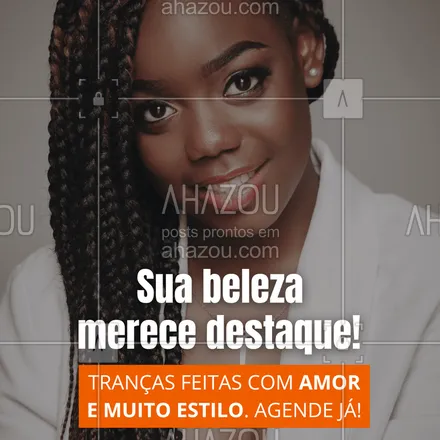 posts, legendas e frases de  para whatsapp, instagram e facebook: Transforme seu visual com tranças feitas sob medida pra você! 💆‍♀️
Confortáveis, estilosas e perfeitas pra qualquer ocasião!
Entre em contato e venha brilhar com um novo visual! 🌟
#trancas #trancista #belezaafro #penteadoperfeito #boxbraids #hairlove #mulherespoderosas #autoestima #belezaquetransforma