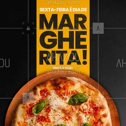 posts, legendas e frases de pizzaria para whatsapp, instagram e facebook: Margherita combina com sexta-feira que combina com você! Corre a peça a sua! ?(XX) (XXXX-XXXX) ?
#ahazoutaste  #pizza #pizzalife #pizzaria #pizzalovers