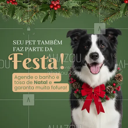 posts, legendas e frases de para whatsapp, instagram e facebook: Os pets também merecem entrar no clima natalino! 🐶🎁
Deixe seu companheiro pronto para as fotos, abraços e muita diversão.
🌟 Atendimento com carinho
🌟 Pacote especial de Natal
🌟 Brinde exclusivo para os primeiros agendamentos!
Garanta o horário do seu pet agora mesmo.
#NatalPet #BanhoETosa #PetShop #FelizNatal #CuideseuPet #PetsFelizes #BanhoPet #TosaPet #AmorAnimal #PetCare