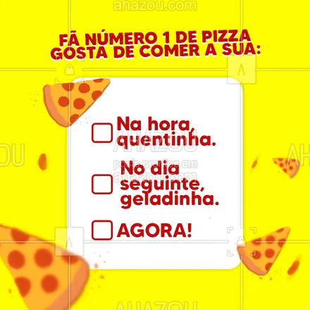 posts, legendas e frases de pizzaria para whatsapp, instagram e facebook: Você também quer a sua agora? #ahazoutaste #pizza  #pizzalife  #pizzalovers  #pizzaria #delivery