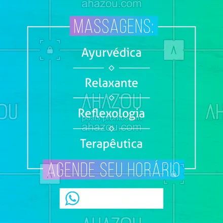 posts, legendas e frases de massoterapia, terapias complementares para whatsapp, instagram e facebook: Agende já a massagem ideal para você! #massagem #terapialternativa #ahazouapp #ahazousaude #bemestar #relax