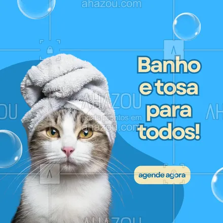 posts, legendas e frases de petshop para whatsapp, instagram e facebook: Aqui, todos os pets são bem-vindos! 🥰 Cães, gatos, peludos ou de pelo curtinho: temos o tratamento ideal para cada um! Traga seu amigo para uma experiência que vai deixar ele cheiroso e confortável. #PetsBemCuidados #BanhoETosa #PetLimpinho #AhazouPet #petshop #serviçosdepetshop #banho #tosa