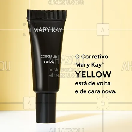 posts, legendas e frases de mary kay para whatsapp, instagram e facebook: O nosso queridinho voltou para ficar, mais poderoso do que nunca.​
​
Corretivo Mary Kay® Yellow. Nova fórmula enriquecida com agentes calmantes e condicionantes, que melhoram o aspecto da pele. Com Vitamina E, que ajuda a proteger a pele dos efeitos dos radicais livres.​
​
Além disso, ele também: ​
​
✨Camufla olheiras, áreas arroxeadas​ e azuladas, além de espinhas;​
​
✨Tem textura leve e cremosa ​
​
✨Não acumula em linhas finas e não craquela;​
​
✨Possui alta cobertura e longa duração;​
​
Descubra o nosso segredo para um olhar descansado e uma make sem manchas acessando o Mary Kay a um Clique. ​
​
*Caso já tenha uma Consultora, ​fale diretamente com ela. #ahazoumarykay #ahazourevenda